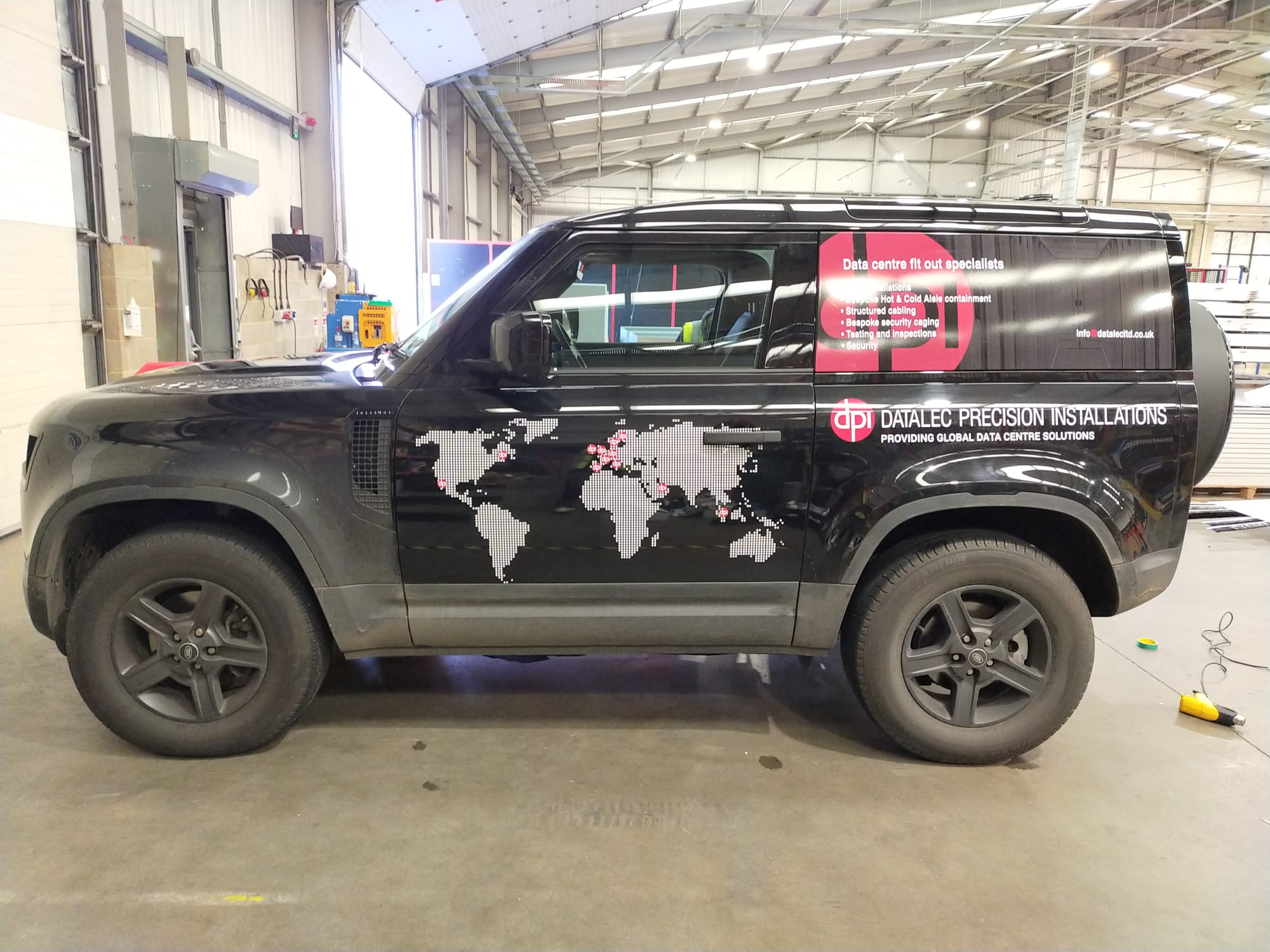 Truck with branded vehicle graphics